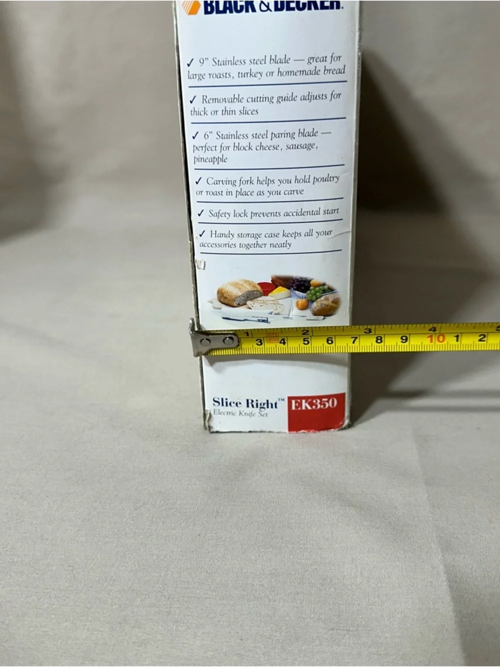 Black & Decker White Electric Knife Set with Storage Case
